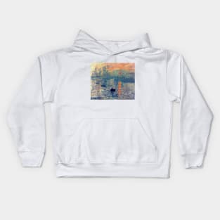 Impressions of Sunrise by Claude Monet Kids Hoodie